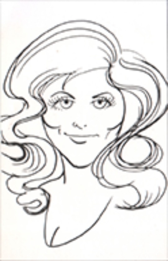 Caricature of a Woman With Big Hair