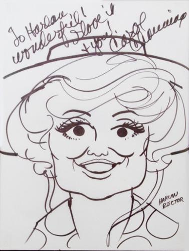 Caricature hastily drawn during an interview