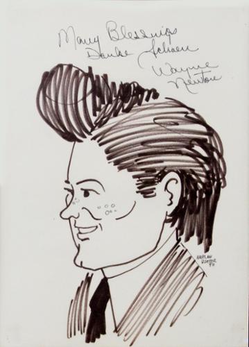 Caricature hastily drawn during an interview